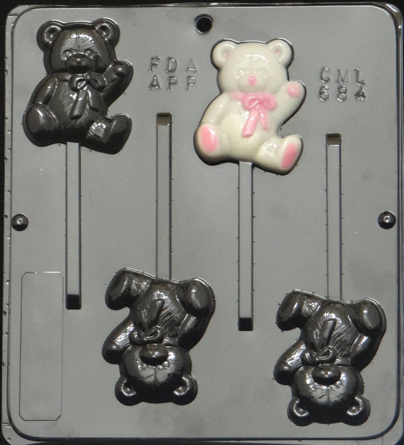 Candy Molds N More Teddy Bear Lollipop Chocolate Candy Mold Baby Shower 684 - Image 3
